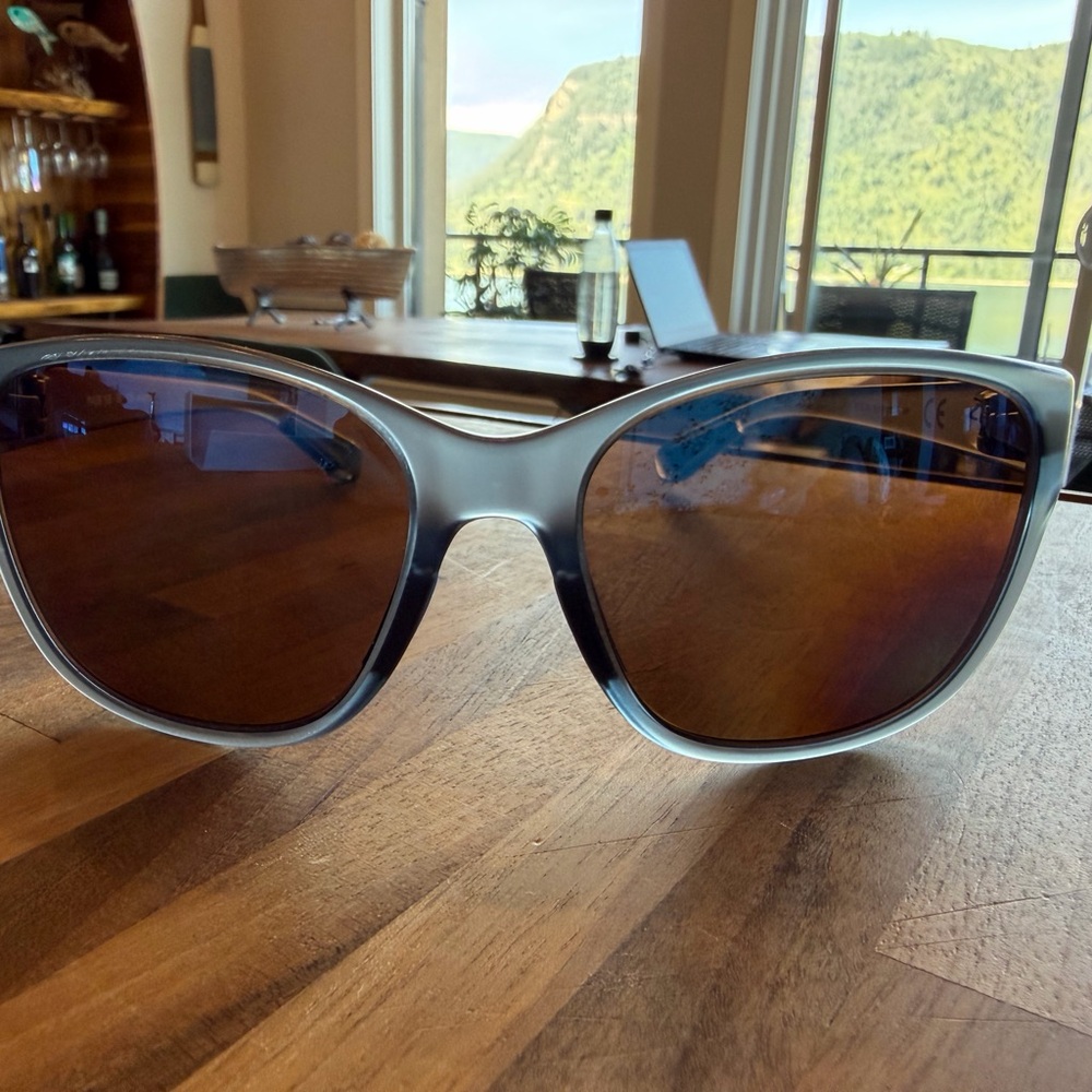 Polarized Sunglasses with Brown Lenses and Gray Frame
